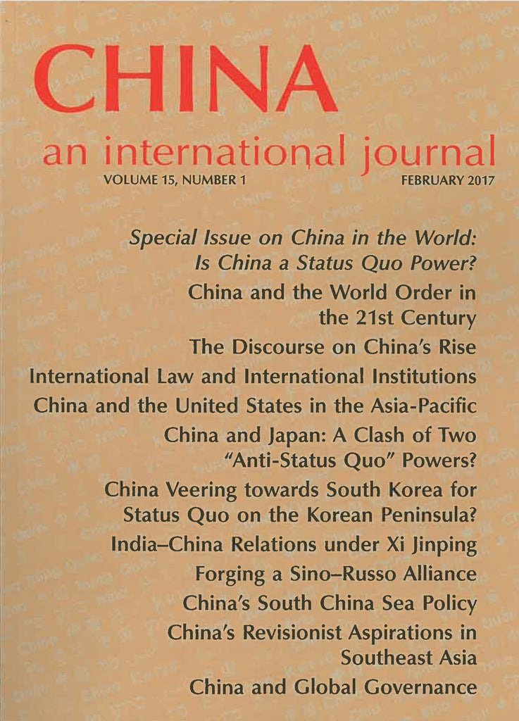 (Print Edition) China: An International Journal Volume 15, Number 1 (February 2017)